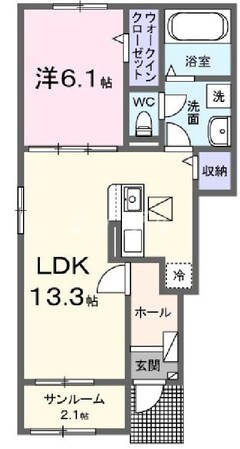 クレール六番館の物件間取画像